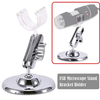 Univerzálna USB Mikroskop All-Smerový Otočný Držiak Strieborné Kovové Hliníkové Stojan, Držiak
