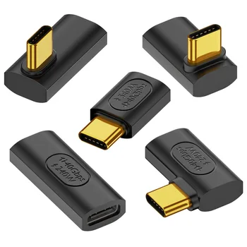 USB4 40Gbps Údajov Adaptér Typ C Samec Samica 90 ° Uhle 240W Výkon Nabíjania Video Converter 8K pre NS Telefón, Notebook
