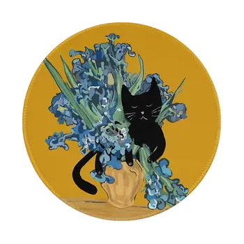 Van Gogh Vtipné Mačku Podložka pod Myš Umenie Kawaii Vzor Gumy Mousepad Pre Prenosný POČÍTAČ MacBook Pohodlie Farebné Vysokej Kvality Myši Rohože