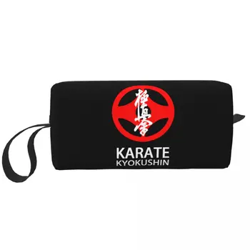 Vlastné Kyokushin Karate Toaletná Taška pre Ženy Bojových Umení Kozmetické make-up Organizátor Lady Krásy Skladovanie Dopp Kit Box