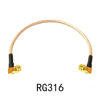 WIFI Anténa Kábel SMA Male Pravý Uhol Prepínač SMA Konektor 90-Stupeň Pigtail Adaptér RG316 15 CM 6