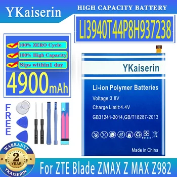 YKaiserin 4900mAh Náhradné Batérie LI3940T44P8H937238 pre ZTE Blade Z MAX Z982 Mobilného Telefónu, Batérie