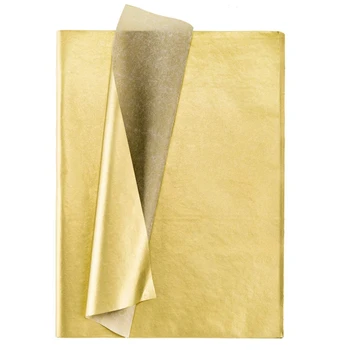 Zlato hodvábny Papier, 200 Listov Kovové materiály, Baliaci Papier, Na Narodeninovej oslavy,Výročie, Valentín Dekorácie