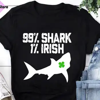 Žralok Zvierat St Patricks Day Írska Ďatelina T Shirt Šťastie Pattys Legrační